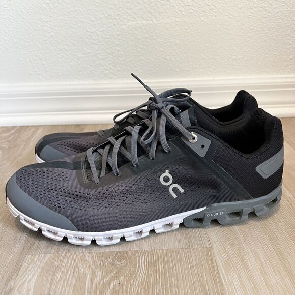 On Running Cloudflow 3 Running Shoes Black/Asphalt Men's-Size 11.5 - Picture 3 of 13